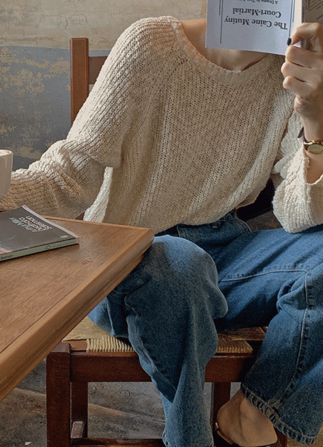 메이저 래글런니트 (knit)(beige)르헤르