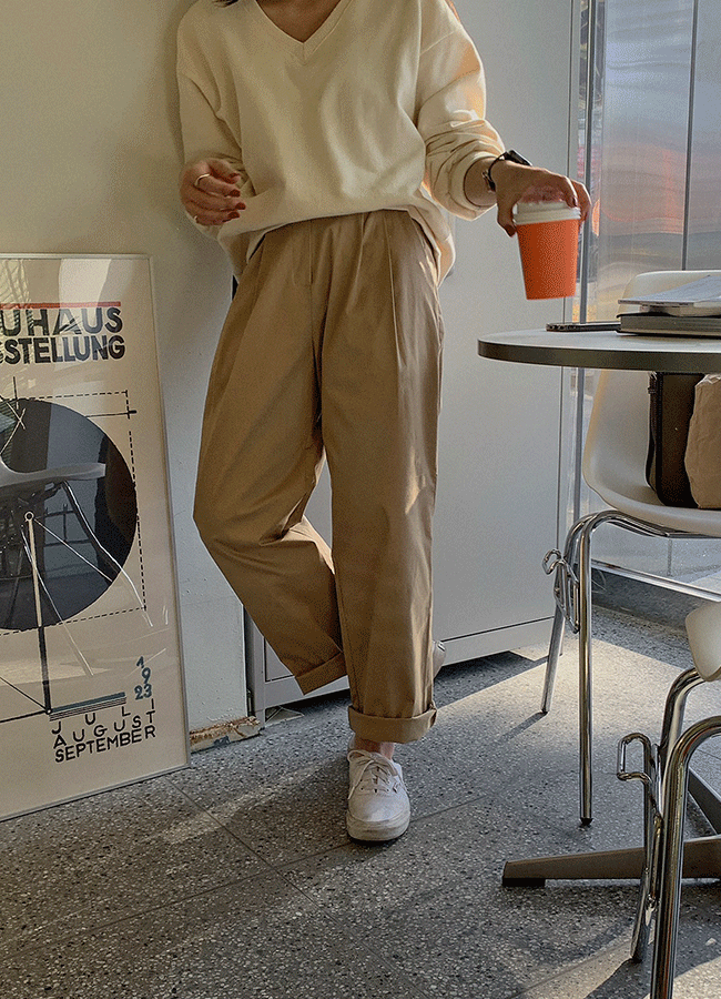 로우댄 핀턱 (pants)(beige)르헤르