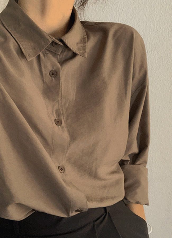 렌츠 루즈핏 셔츠 (brown)르헤르