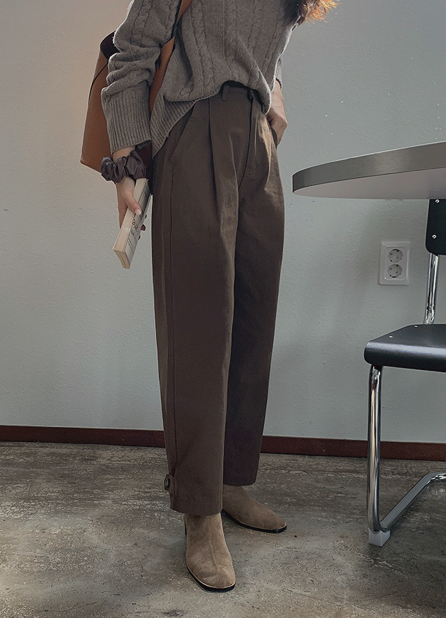 [RE-OPEN] 폴츠 핀턱 (pants)(brown)르헤르