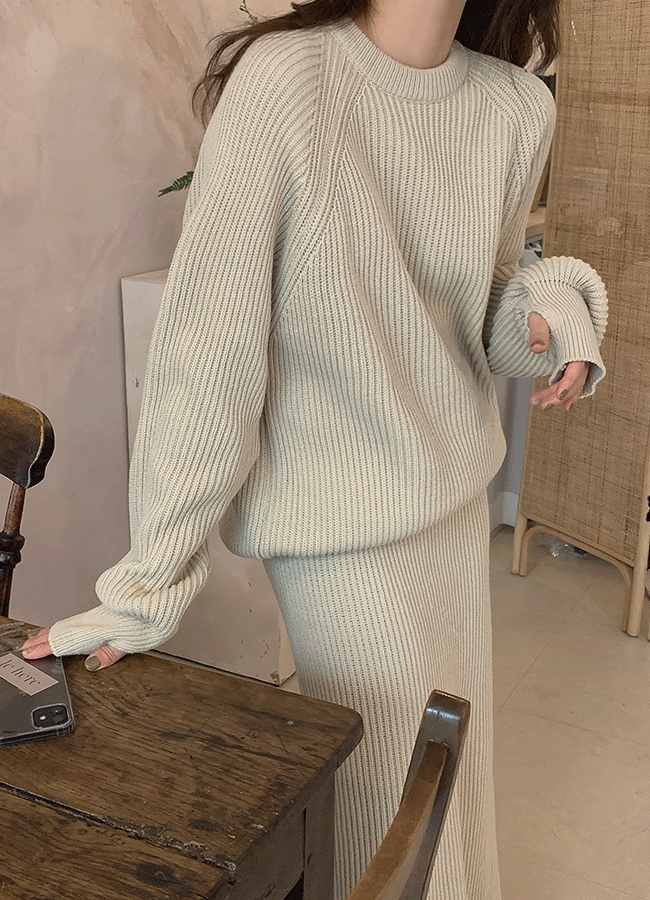 롱런 워머니트 (knit)(beige)르헤르