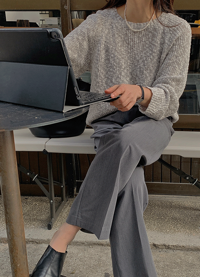 메이저 래글런니트 (knit)(gray)르헤르