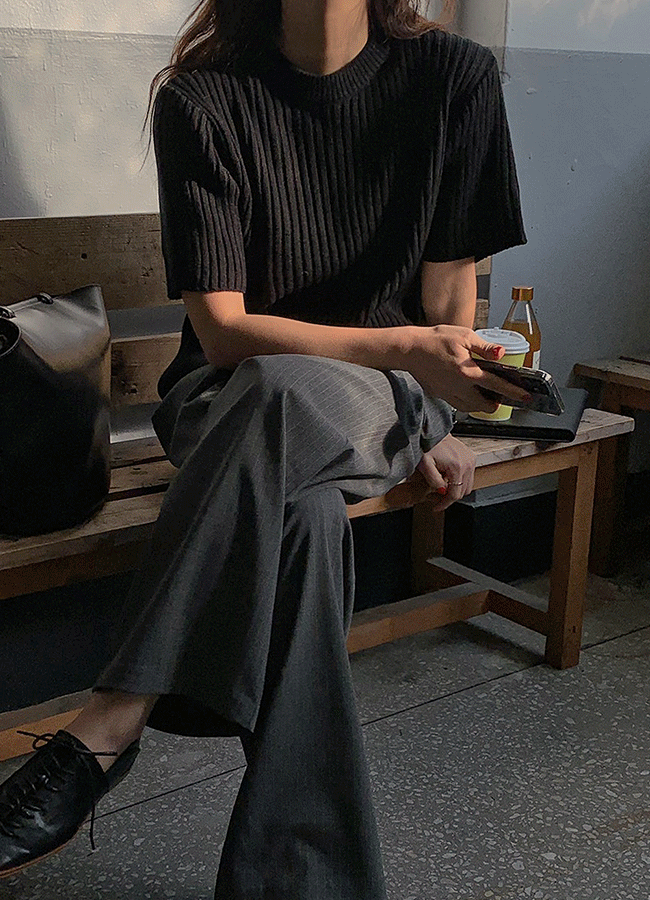 [RE-OPEN] 보나 골지 (knit)(black)르헤르