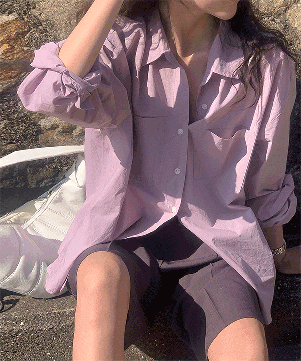 컴포즈 루즈핏 셔츠 (purple)르헤르