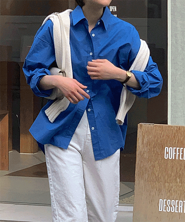 카핀 루즈핏 셔츠 (blue)르헤르